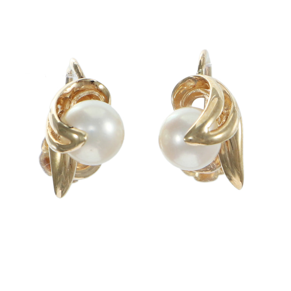Gemstone Flower Earrings | 14K Solid Gold Screw Back Stud