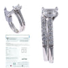 1.72CTW Emerald Cut Diamond Engagement Ring Wedding Band Set 14k White Gold H/SI1