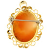 18k Carved Carnelian Shell Gibson Girl Cameo 1830s Victorian Brooch Pin Pendant