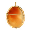 18k Gold Gibson Girl Shell Cameo Diamond 1830s Victorian Brooch Pin Pendant