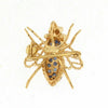 Fly Brooch/Pendant with Sapphires 14k Yellow Gold