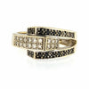Ring with .46 CTW Black and White Diamonds 14k White Gold