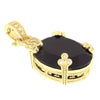 Judith Ripka Necklace with Onyx Stones and Diamonds 18k Yellow Gold
