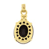Judith Ripka Necklace with Onyx Stones and Diamonds 18k Yellow Gold