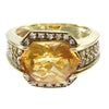Sonia Bitton Citrine Diamond Yellow Sapphire Cocktail Ring 18k Yellow Gold