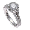 Tacori Split Shank Diamond Halo Split Shank Engagement Ring Setting 18k White Gold $7530