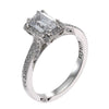 2.40CT Emerald Diamond Tacori Dantela Engagement Ring Setting 18k White Gold $41