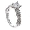 1.20CT Princess Diamond Tacori Ribbon Engagement Ring Setting 18k White Gold $4230