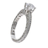 1.00CT Round Diamond Tacori Classic Crescent Engagement Ring Setting Platinum