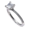 1.00CT Princess Diamond Tacori Sculpted Crescent Engagement Ring Setting 18k White Gold $2050