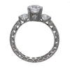 1.00CT Round Diamond Tacori Classic Three Stone Engagement Ring Setting Platinum