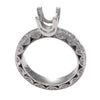 1.00CT Round Diamond Tacori Classic Crescent Engagement Ring Setting 18k White Gold $4500