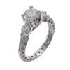 1.03CT Round Pear Diamond Tacori Classic Crescent Engagement Ring Setting Platinum $7940