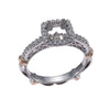 Verragio Parisian Diamond Halo Engagement Ring Setting 18k White Gold $3050