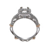 Verragio Parisian Diamond Halo Engagement Ring Setting 18k White Gold $3050