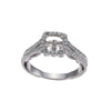 Verragio Couture Round Halo Diamond Engagement Ring Setting 18k White Gold $4700