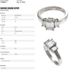 1.48CTW GIA Emerald Cut Diamond Classic 3 Stone Engagement Ring Platinum G VS1