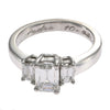 1.48CTW GIA Emerald Cut Diamond Classic 3 Stone Engagement Ring Platinum G VS1