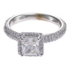 2.32CTW GIA Cushion Cut Halo Diamond Engagement Ring 14k White Gold G/VS2