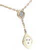 Diamond Cushion Pendant Necklace 14k Yellow Gold Anchor Chain Link 0.50CTW