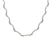 1.70CTW Diamond Moon Crescent Link Tennis Necklace 14k White Gold