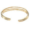 John Hardy Bamboo  Split Flex Cuff Diamond Bracelet 18k Yellow Gold 1.38ctw
