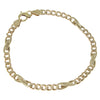 Mens Fancy Cuban Chain Link Bracelet Solid 18k Yellow Gold 5mm 8inches 12.2g