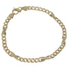 Mens Fancy Cuban Chain Link Bracelet Solid 14k Yellow Gold 5mm 8inches 12.2g