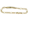 Baby Child Engravable ID Bracelet 14k Yellow Gold Figaro Chain Link 5mm 5.75inches 4g