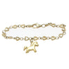 Womens Baby Heart Chain Link Pony Charm Bracelet 14k Yellow Gold 5mm 5.5inches 5.1g