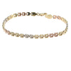 Womens Panther Chain Link Bracelet 14k White Yellow Rose Gold 7mm 7.25inches 6.1g
