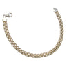 Womens Reversible Woven Chain Link Bracelet 14k Yellow White Gold 6mm 7.25inches 5.5g