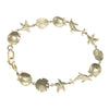 Womens Dolphin Star Shell Sea Fish Chain Link Bracelet Solid 14k Yellow Gold