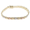 Womens Fancy Panther Chain Link Bracelet 14k White Yellow Rose Gold 7mm 7inches 9.6g