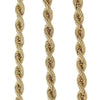 Long Mens Rope Chain Link Necklace 14k Yellow Gold 4mm 30.5inches 14.4g