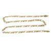 Mens Fancy Figaro Chain Link Necklace 18k Yellow Gold 5mm 19.75inches 29.8g
