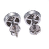 1.00CTW Round Cluster Diamond Stud Earrings 14k White Gold Screw Back H/I1-I2