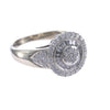 1.61CTW Baguette Diamond Cluster Ring 14k White Gold Vintage Estate US8.00