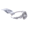 1.72CTW IGI Round Cut Cushion Halo Diamond Engagement Ring 18k White Gold I/I2