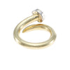 Diamond Nail Ring Solid 18k Yellow Gold 0.21ctw H/SI2 US6 12.1g ByPass Band