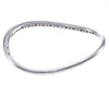 Diamond Twist Curve Diamond Bangle Bracelet 14k White Gold 1CTW H/SI1 6.75inch