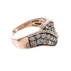 1.50CTW Champagne Diamond Cluster Ring Solid 14k Rose Gold Womens US7