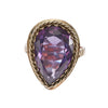 9.35CTW Pear Shape Large Amethyst Cocktail Ring 14k Rose Gold Womens 7