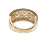 Diamond Floral Open Hearts Band Ring 14k Yellow Gold 9mm Wide 0.5CTW 7.00