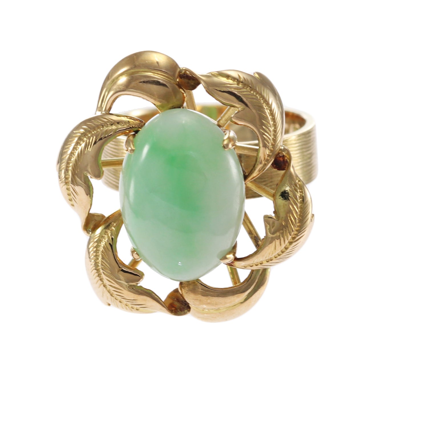 Certified Natural Jade Gourd and Diamond Cocktail Ring, Intense Green,  Subtle Glow For Sale at 1stDibs | does jade glow, subtle jade, gourd of the  rings