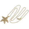 Effy Sea Starfish Pendant Necklace Solid 14k Yellow Gold Ball Bead Chain 9.3g