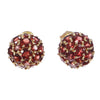 8ctw Round Garnet Cluster Stud Earrings Solid 14k Yellow Gold 6.2g