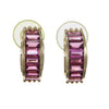 5.76ctw Pink Tourmaline Baguette Cut Hoop Earrings Solid 14k Yellow Gold 7.3g