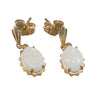 2.40ctw Oval Fire Opal Drop Dangle Earrings Solid 14k Yellow Gold 1.3g