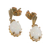 2.40ctw Oval Fire Opal Drop Dangle Earrings Solid 14k Yellow Gold 1.3g